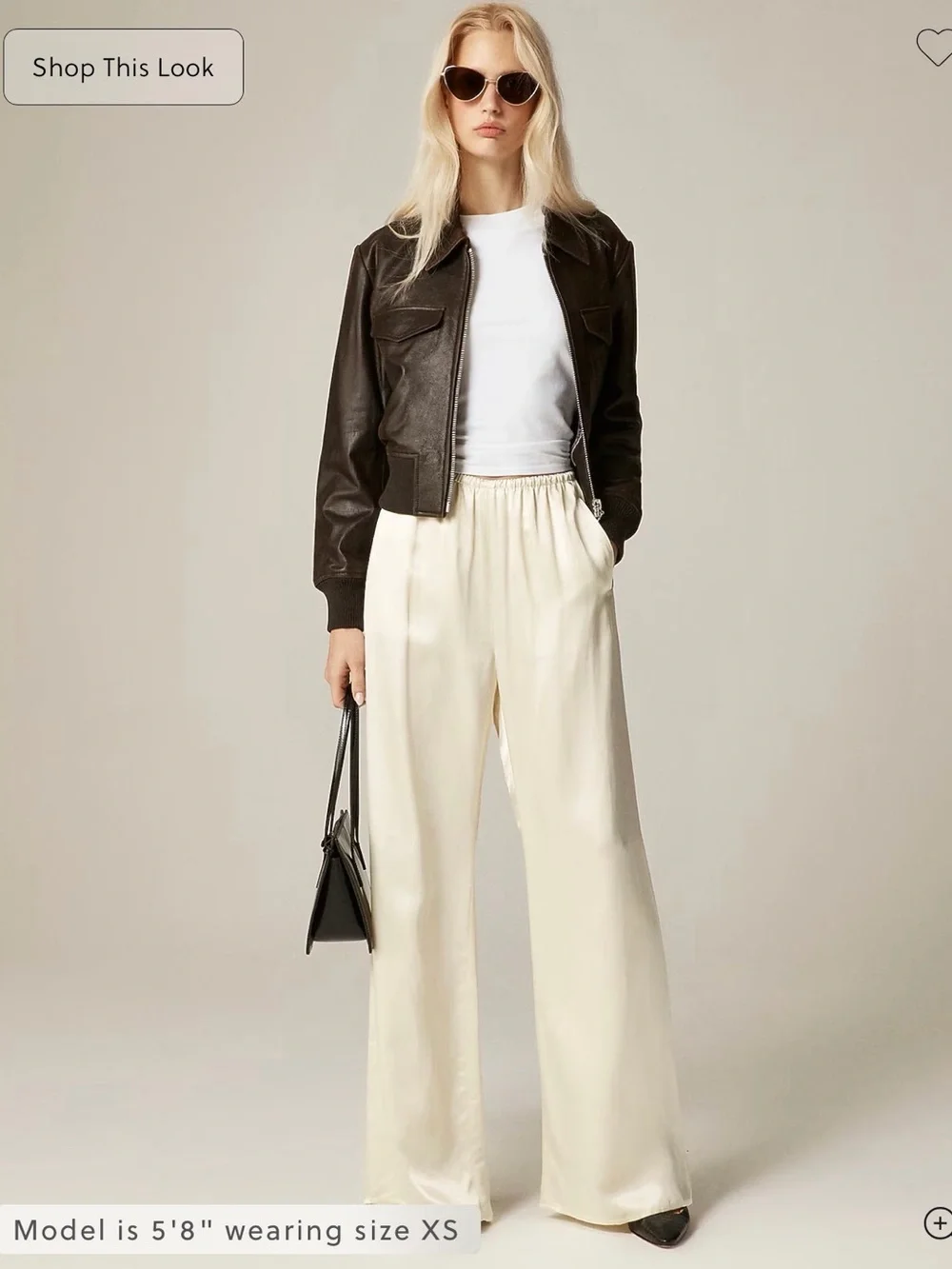 J. Crew Cosmo Wide-Leg satin pant in charmeuse XL - Picture 1 of 6